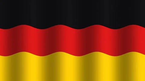 German flag waving in the wind with bold colors and Stock-Footage 338168948