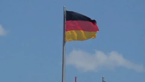 German flag waving in the wind Stock-Footage 94830448