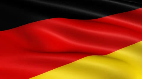 German flag waving in wind Stock Footage 205364195