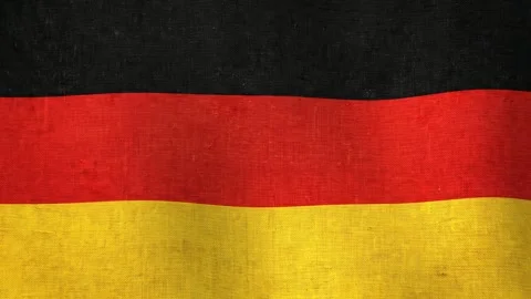 German flag waving in the wind Stock Footage 340180069