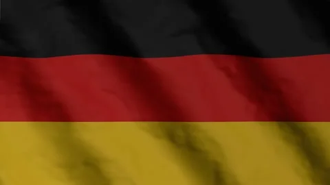 German flag waving in the wind. Germany national flag video footage.	 Stock Footage 168471551