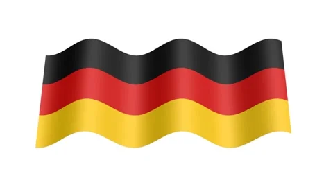 German flag wavy, 3d animation loop Stock Footage 131510872