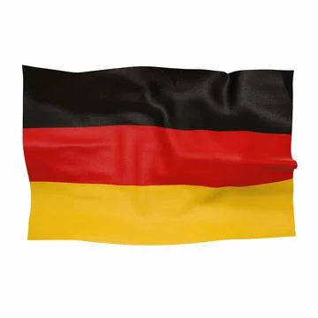 German flag on a white background 3d-rendering イラスト素材