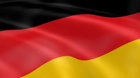 German flag in the wind 스톡 사진