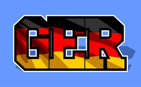 German flag written on the inside Stock Illustration