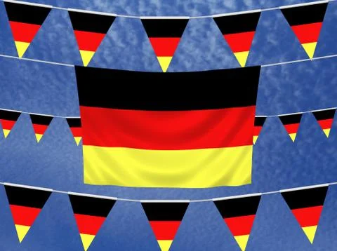 German Flags Illustrazione stock