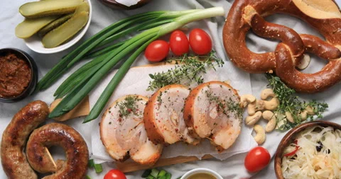 German food  Stock Footage 176218594