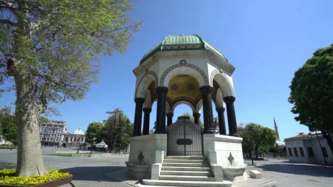 German Foundation is in Sultan Ahmet Square Video stock 318799249