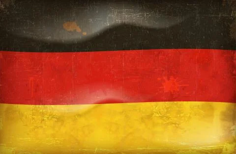 German grunge flag Stock Illustration