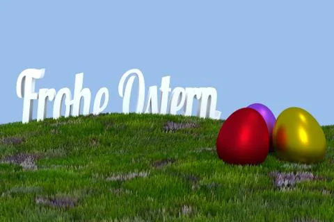 German Happy Easter background 스톡 일러스트
