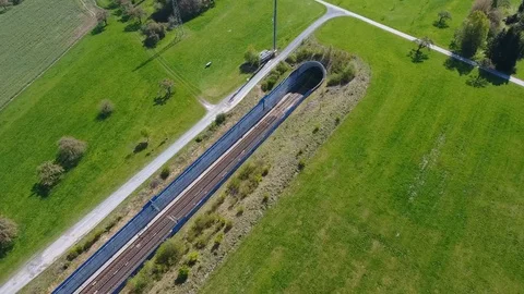 German high speed train ICE railroad track Stockbeeldmateriaal 75161050