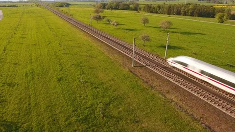 German high speed train ICE Stock Footage 75163797