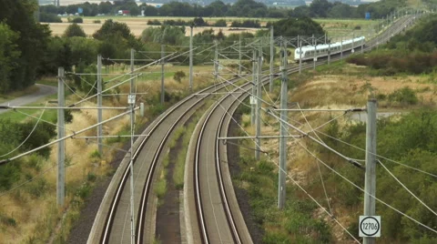 German high speed train passing by Видео 52820867