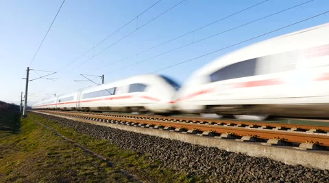 German Highspeed train Stock-Footage 61357556