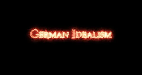 German Idealism written with fire. Loop Stock Footage 145871238