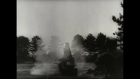 German invaders attack Belgium and France - 1942 Stock Footage 83831279