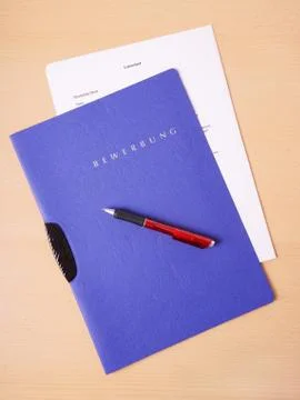 German job application Stock Photos