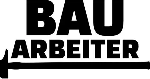German job title for construction worker with hammer Stock Illustration