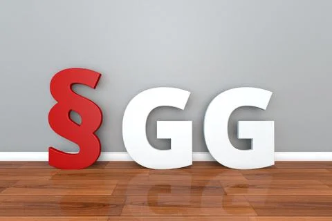 German Law GG abbreviation for Basic Law for the Federal Republic of Germany 3d Stock Illustration