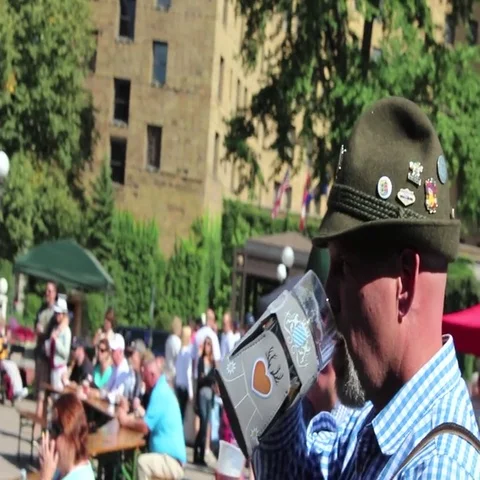 German Man Drinking Beer Mid Stock-Footage 69461050
