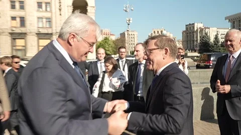 German Minister of Foreign Affairs, on a visit to Kyiv on August 22, 2026 Stock Footage 344042582