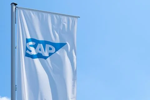 German multinational software SAP SE flag company, develops enterprise soft.. Fotos de archivo