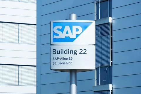 German multinational software SAP SE company, develops enterprise software .. Fotos de archivo