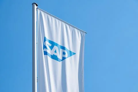 German multinational software SAP SE company, develops enterprise software .. Fotos de archivo