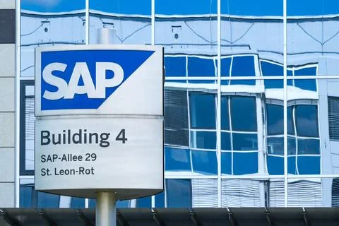 German multinational software SAP SE company, develops enterprise software .. Fotos de archivo