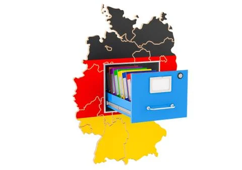 German national database concept, 3D rendering Stock Illustration