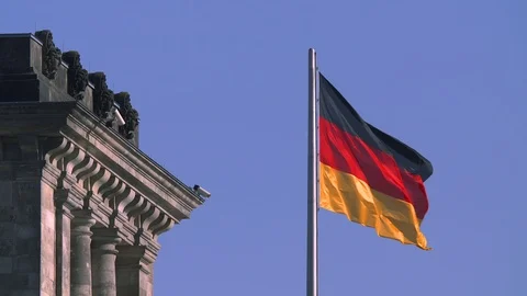 German national flag Vídeo Stock 89712551