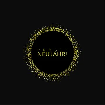German New Year label Stock Illustration