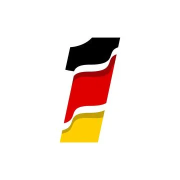 German Numeric Flag 1 Stock Illustration