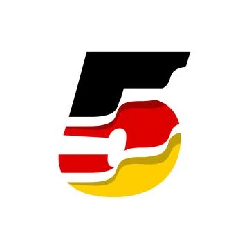 German Numeric Flag 5 Stock Illustration