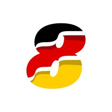 German Numeric Flag 8 Stock Illustration