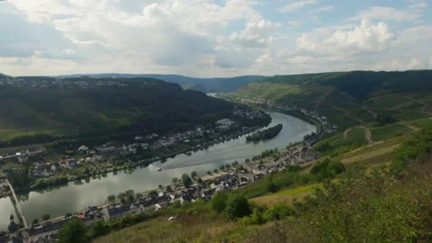 German old town by a River in a valley Video stock 140273786