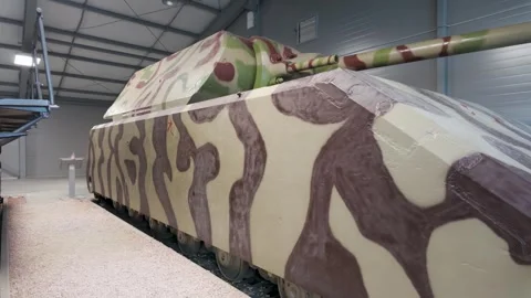 German Panzer VIII Maus super heavy tank side view at Patriot Park Kubinka Stock Footage 339247794