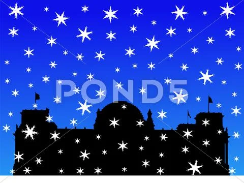 German parliament in winter Stock Illustration