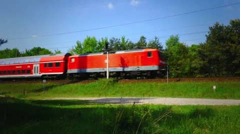 German passenger train Stock Footage 50293328