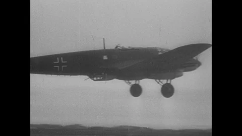 German planes fly over Paris Stock Footage 103387643