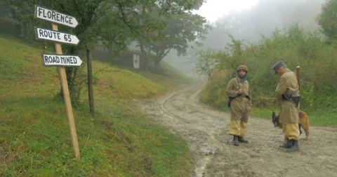 German platoon mountain 02 Stock Footage 45829676