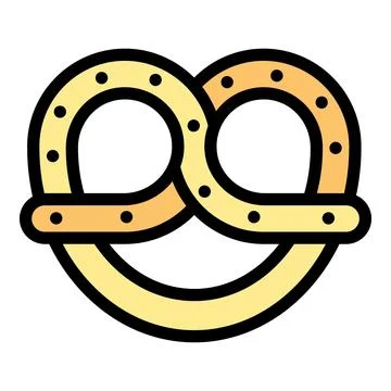 German pretzel icon vector flat Ilustración de archivo
