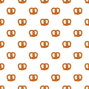 German pretzel pattern seamless Illustrazione stock