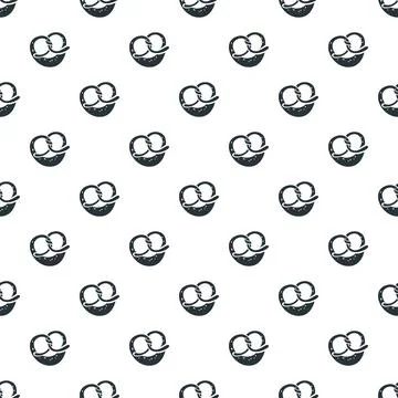 German pretzel pattern seamless Stock Illustration