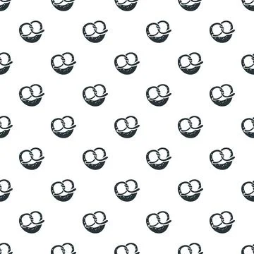 German pretzel pattern seamless Stock Illustration