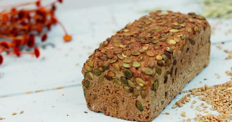 German Pumpkin Sourdough Bread Stock Footage 234825174