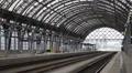 German Railway Main Central Station Dresden Hauptbahnhof Historic Wilhelmine HD Footage
