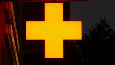 German Red Cross Symbol, Germany, Europe Stock Footage 100368635