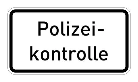 German road sign 1007-58 - Hazard description - Polizeikontrolle Stock Illustration