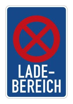 German road sign 230 - Loading zone Stockillustratie